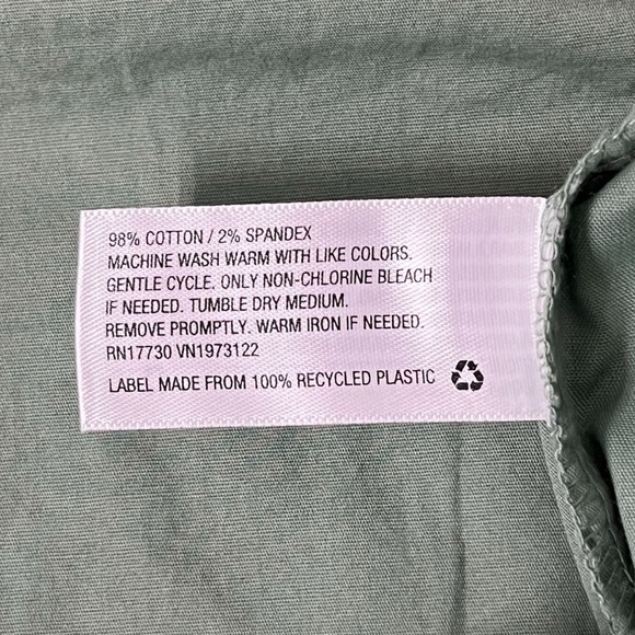 A New Day Olive Green Elastic Waist Shorts - Size Large - Picture 4 of 9